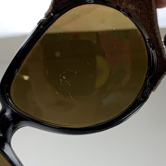 Style Eyes Sunglasses Vintage Mirrored Aviators Leather Blinders France RARE main image 11